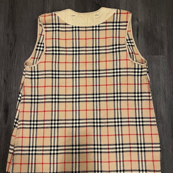 Authentic Burberry Nova Checkered Wool Coat Liner Vest Vintage Size Large - Picture 11 of 12